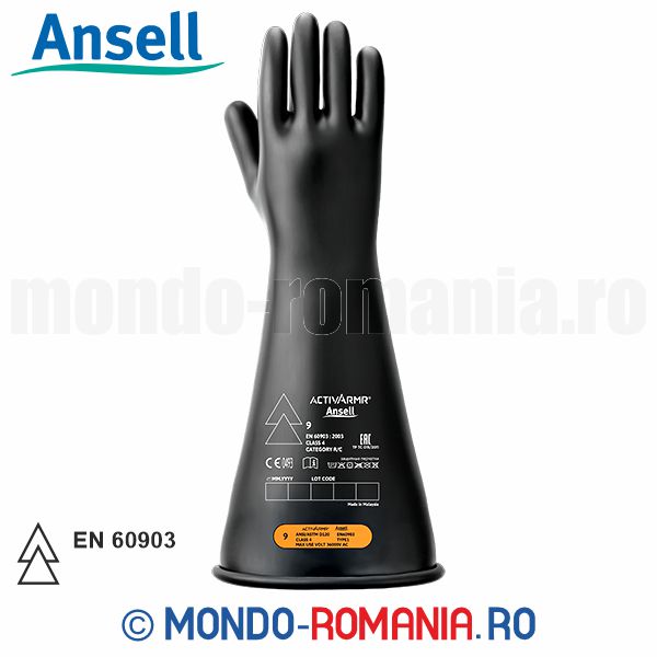 Manusi electroizolante de inalta tensiune 36.000V - ANSELL ActivArmr clasa 4